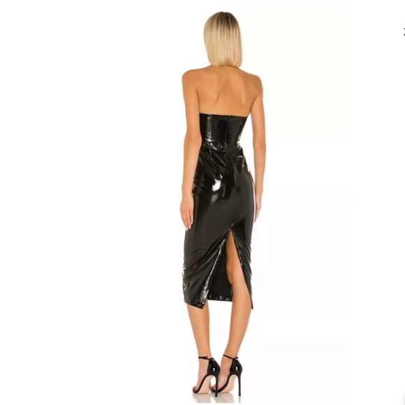 NBD x REVOLVE Midi Bodycon Faux Leather Dress XS 0 - Picture 3 of 6